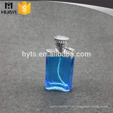 Perfume de botella de vidrio coloreado de forma de frasco de cadera para hombre